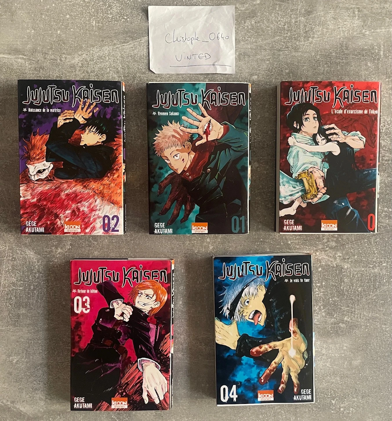 Set van 5 Jujutsu Kaisen manga's, delen 0 t/m 4 in het Frans. – photo 2
